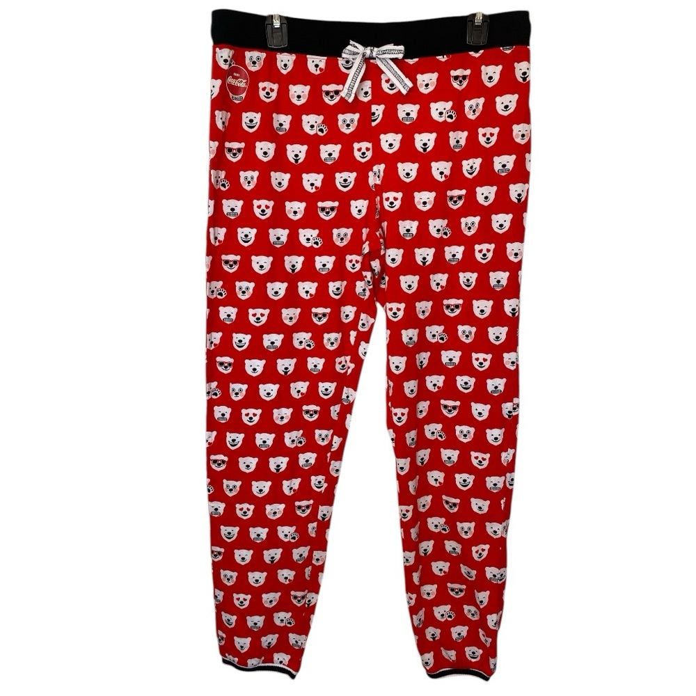 Coca Cola Polar Bear Emoji Pajama Pants